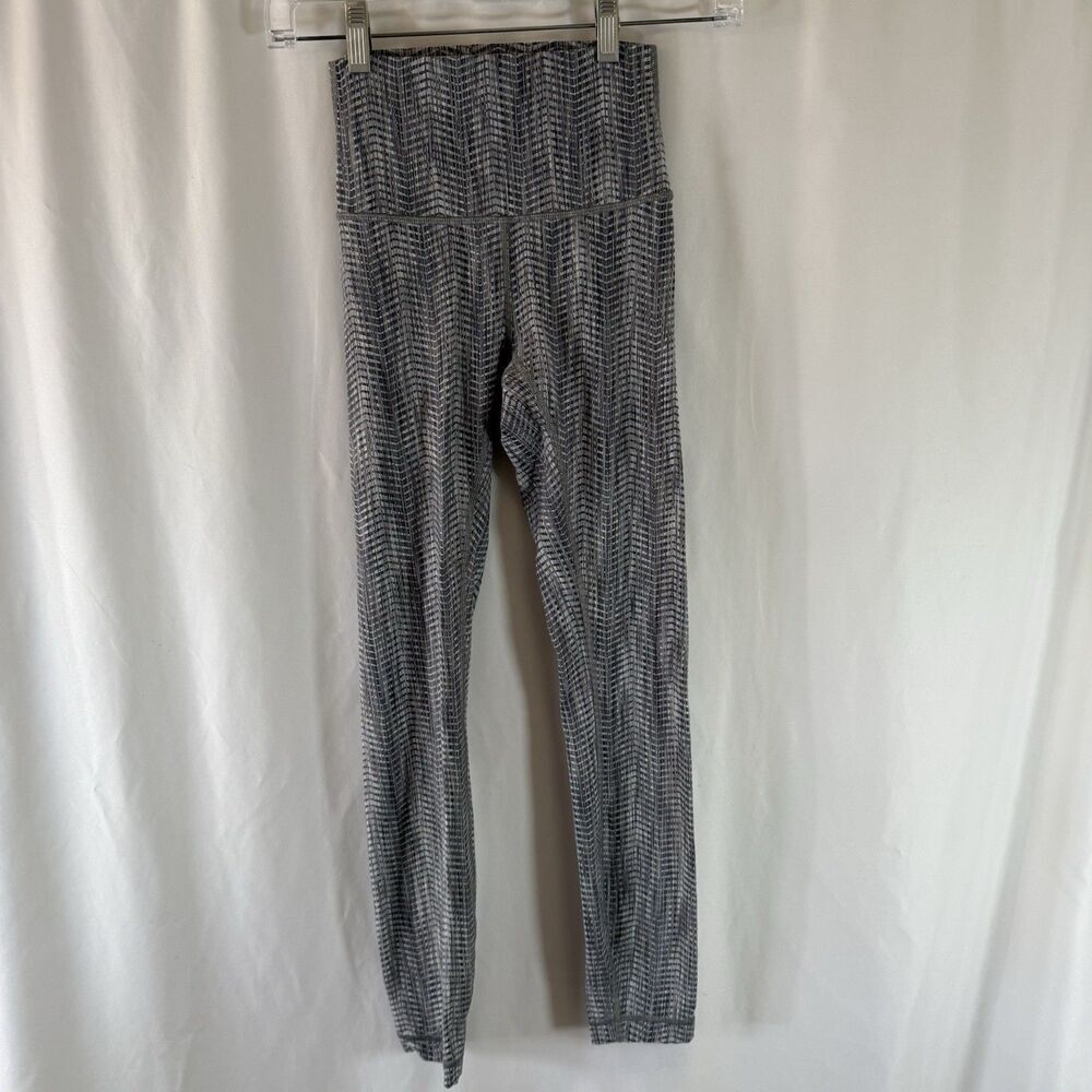 Lululemon Leggings Women's 2 Grey Pull On Mid Rise Stretch 26" Inseam